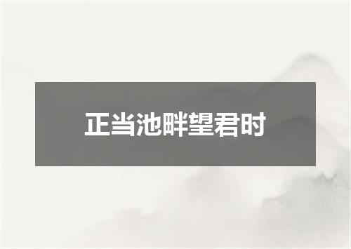 正当池畔望君时