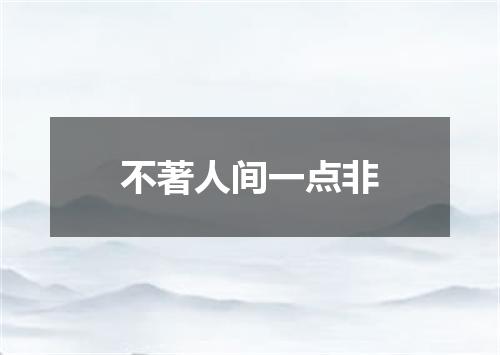 不著人间一点非