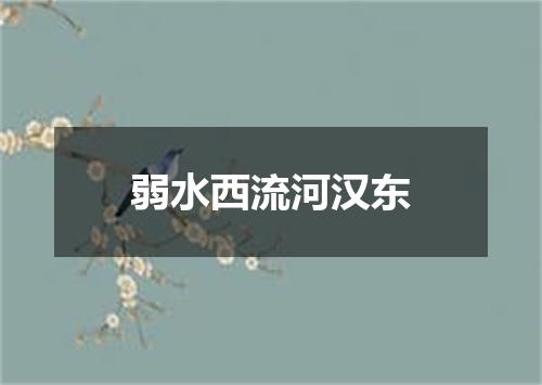 弱水西流河汉东