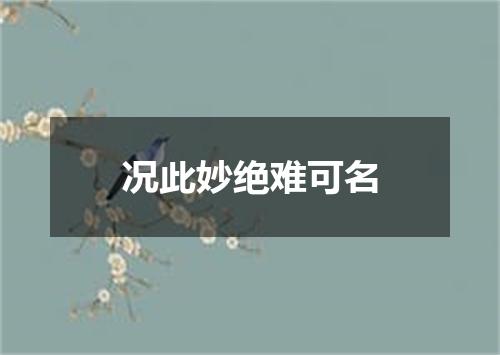 况此妙绝难可名