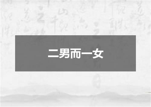 二男而一女