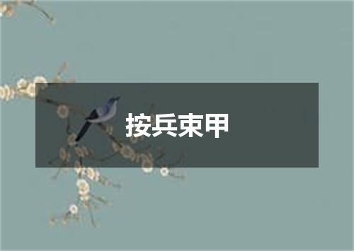 按兵束甲