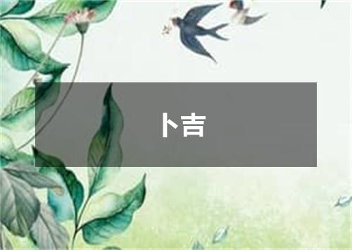 卜吉