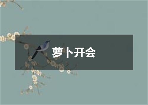 萝卜开会