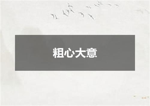 粗心大意