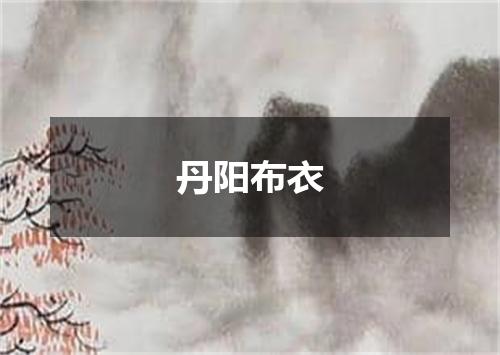 丹阳布衣