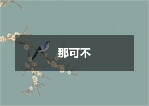 那可不
