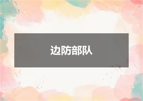 边防部队