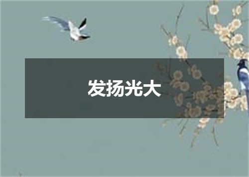 发扬光大