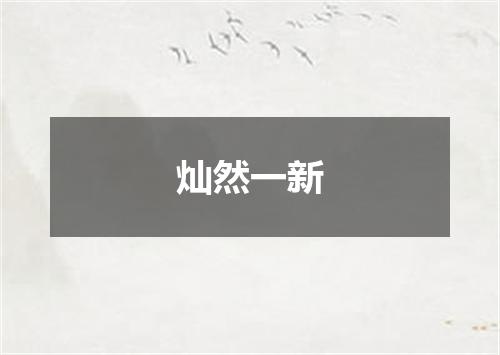 灿然一新