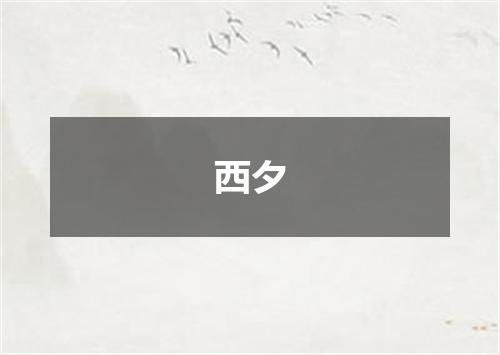 西夕
