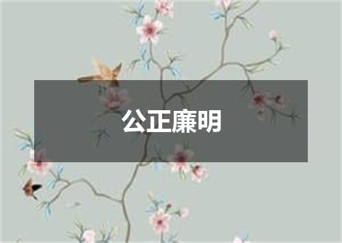 公正廉明