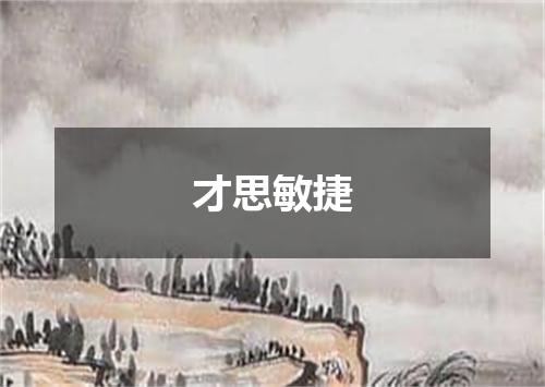 才思敏捷