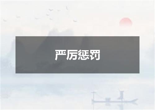 严厉惩罚