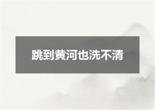 跳到黄河也洗不清