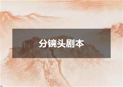 分镜头剧本