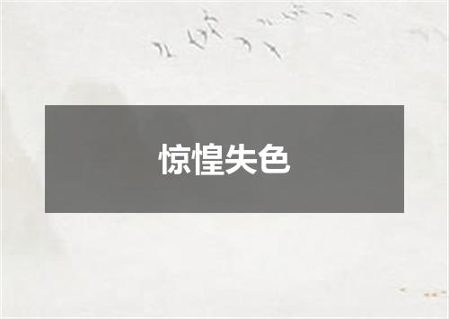 惊惶失色