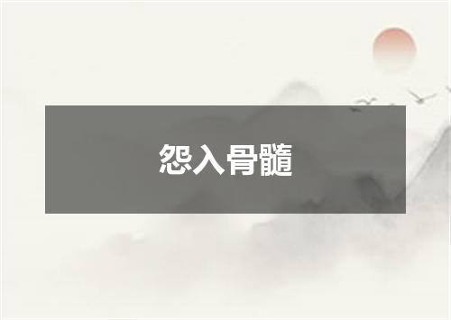 怨入骨髓