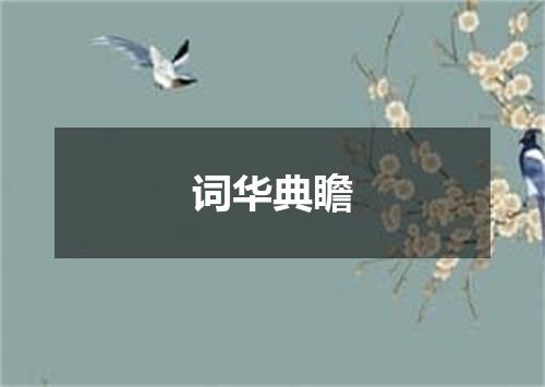 词华典瞻