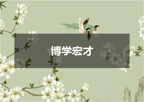 博学宏才