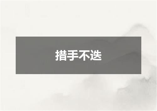 措手不迭