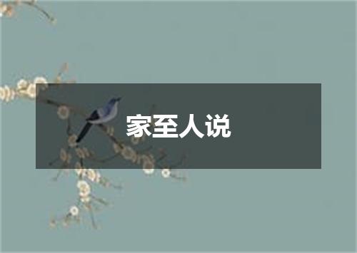 家至人说