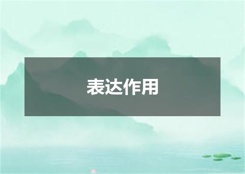 表达作用