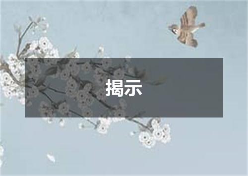 揭示