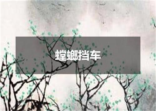 螳螂挡车