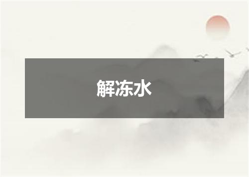 解冻水