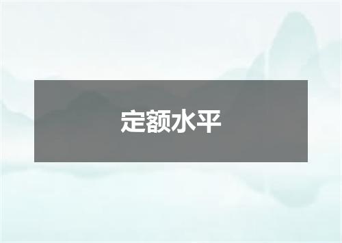 定额水平