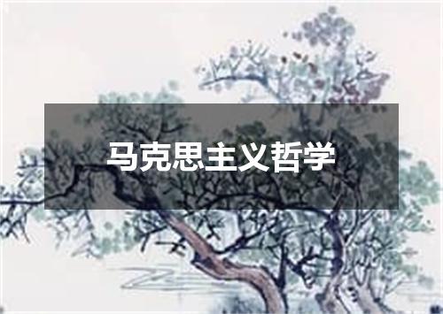 马克思主义哲学