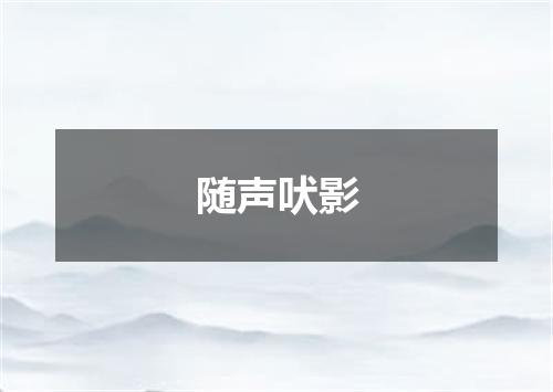 随声吠影