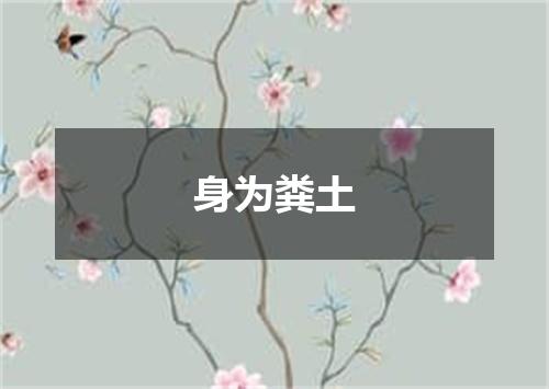 身为粪土