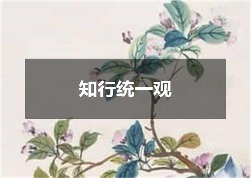 知行统一观