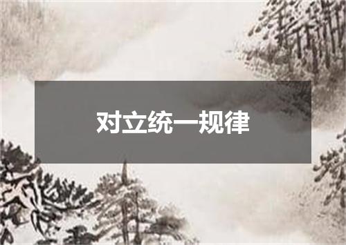 对立统一规律