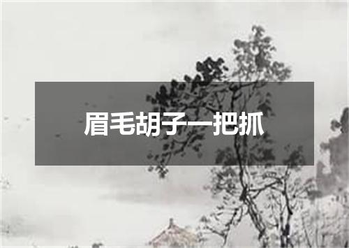 眉毛胡子一把抓
