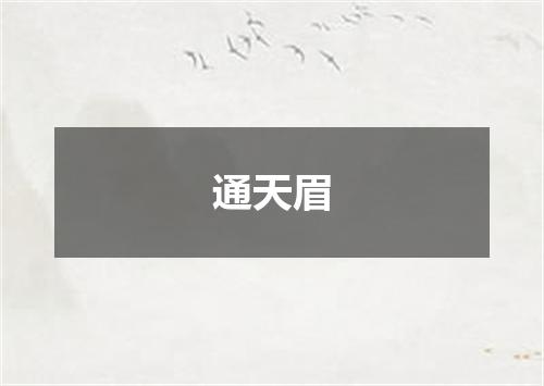 通天眉