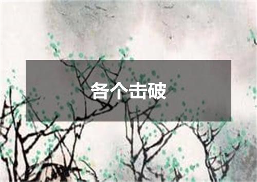 各个击破