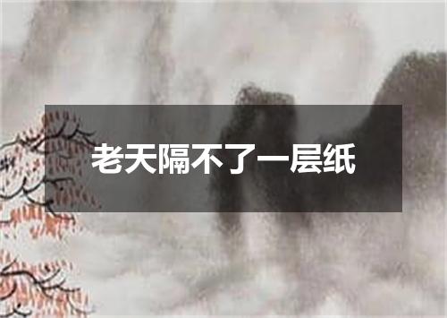 老天隔不了一层纸