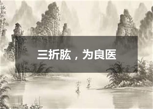 三折肱，为良医