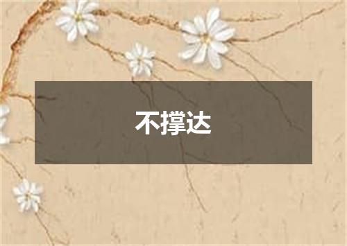 不撑达