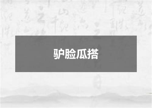 驴脸瓜搭