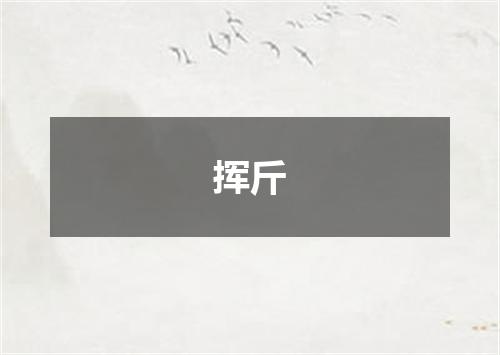 挥斤