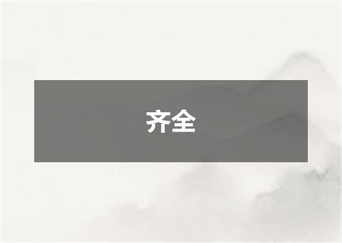 齐全