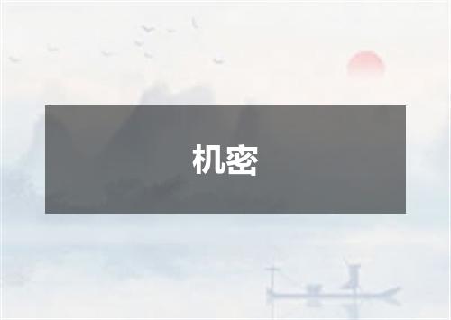 机密