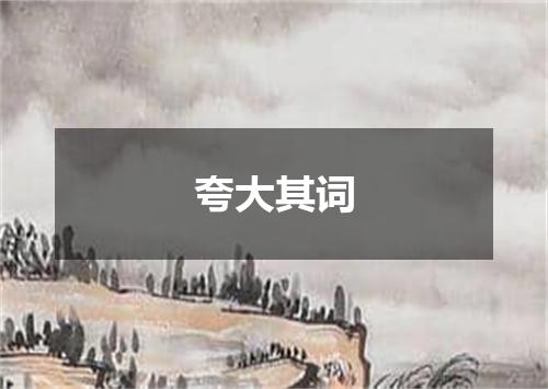 夸大其词