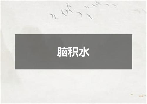 脑积水