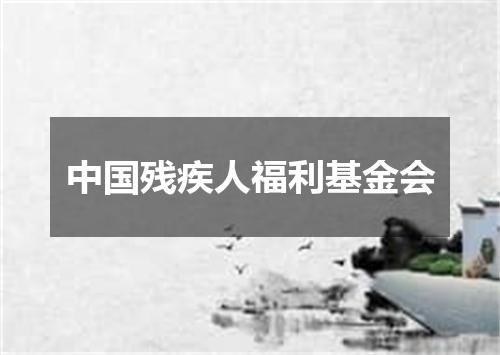 中国残疾人福利基金会