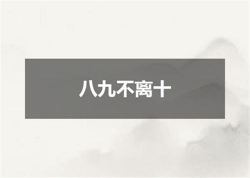 八九不离十